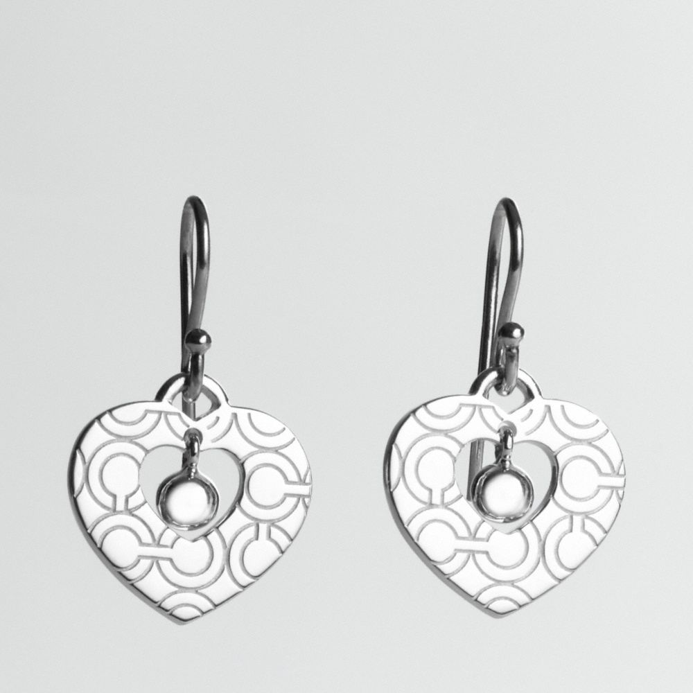OPTIC C DISC HEART EARRINGS $98.00