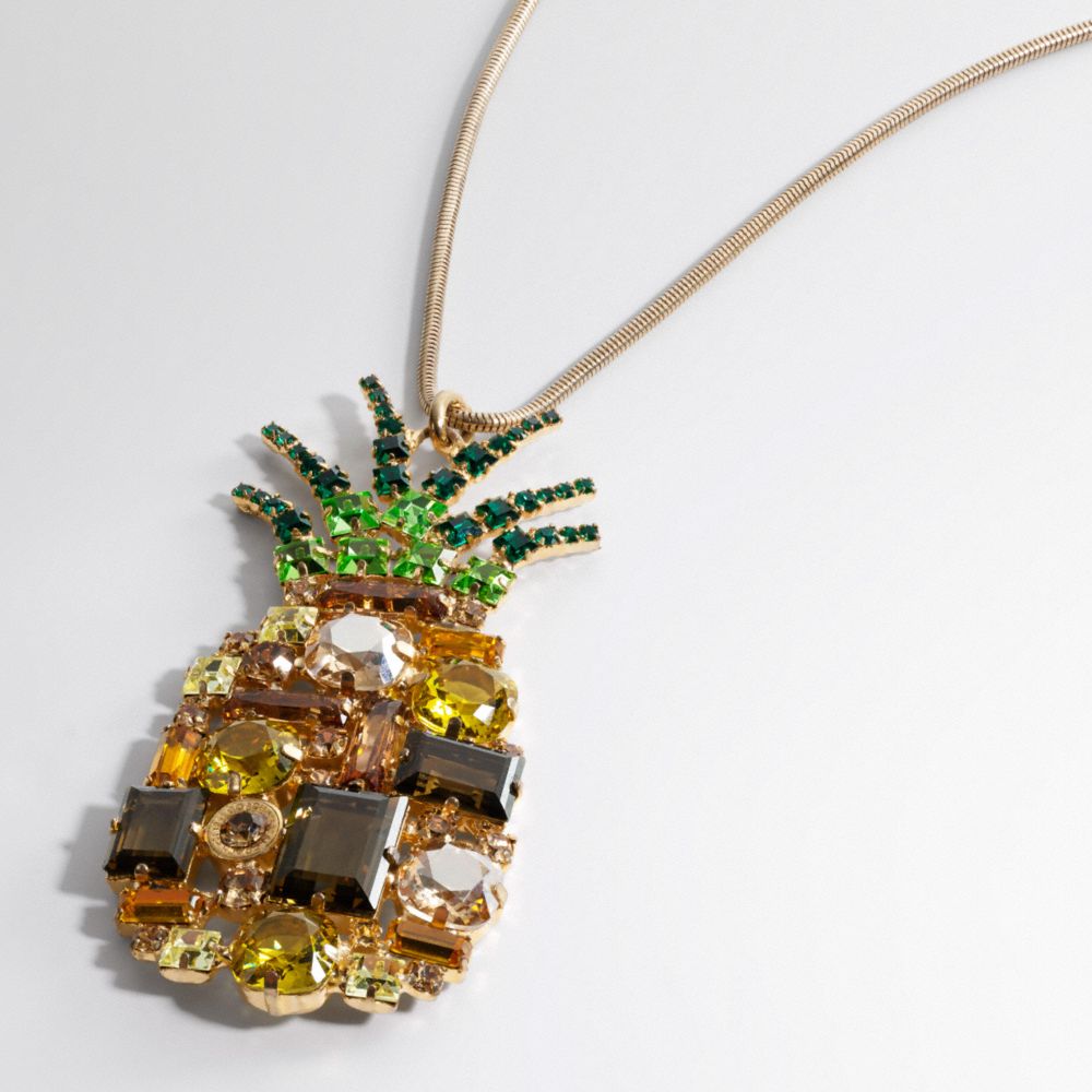 PAVE PINEAPPLE PENDANT $328.00