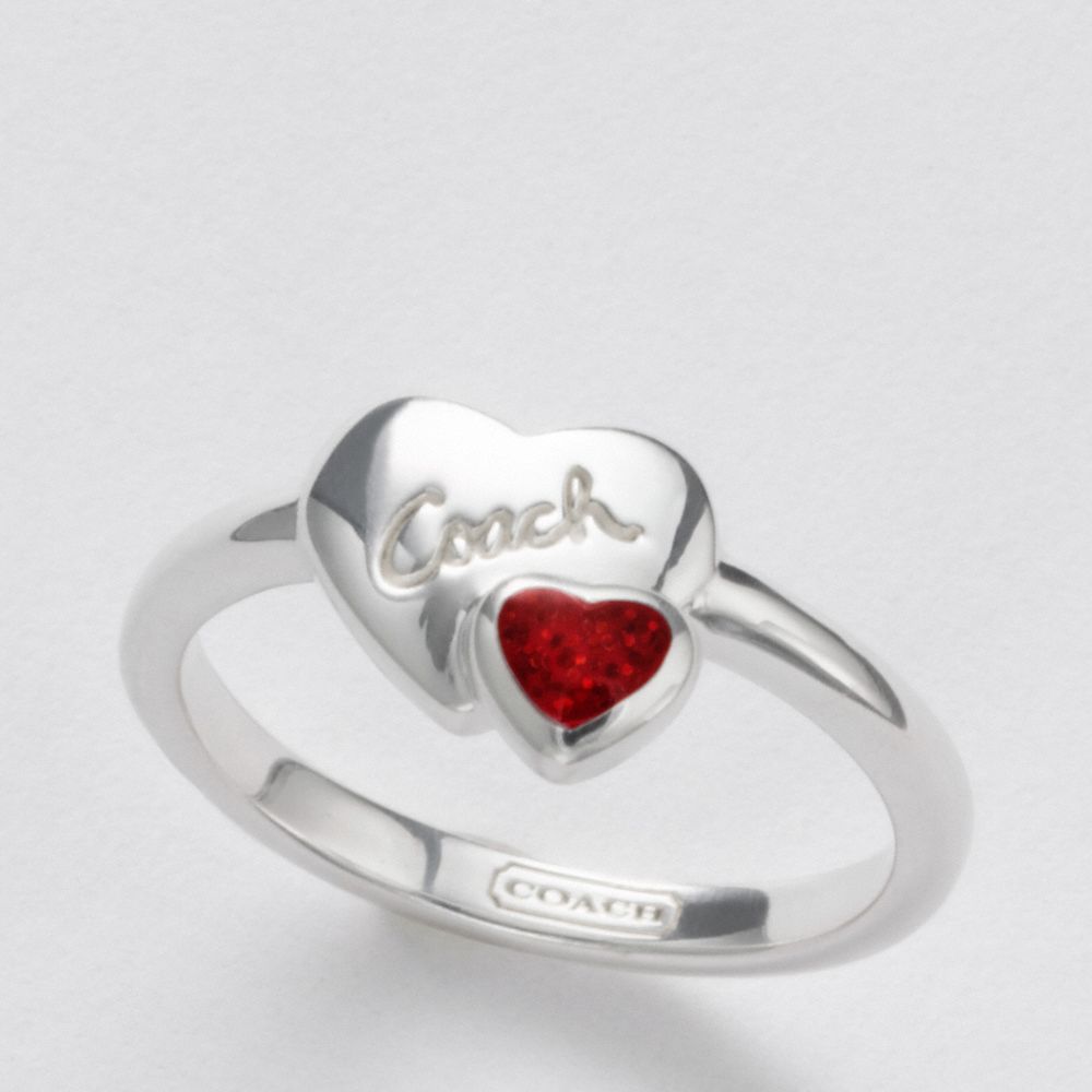 Sterling Multi Heart Glitter Ring $88.00