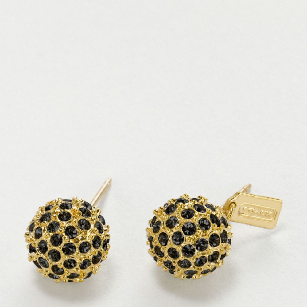 Pave Stud Ball Earring $78.00