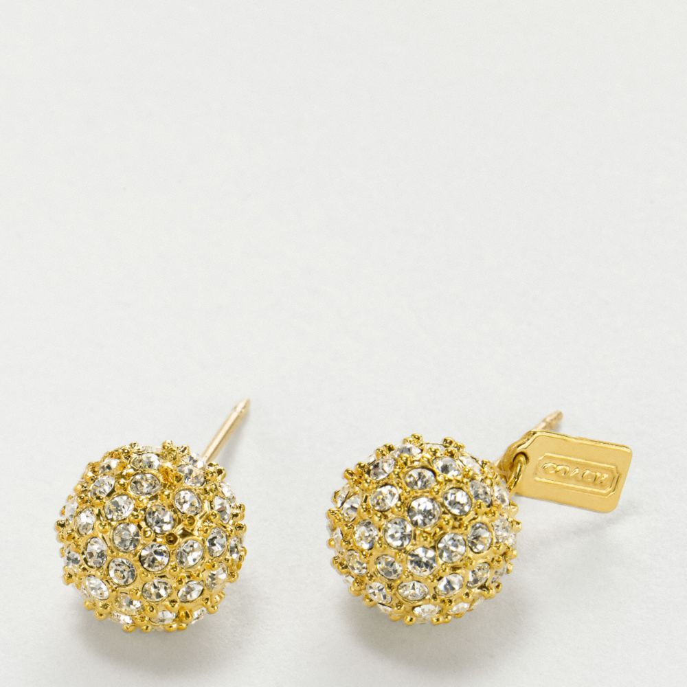 Pave Stud Ball Earring $78.00