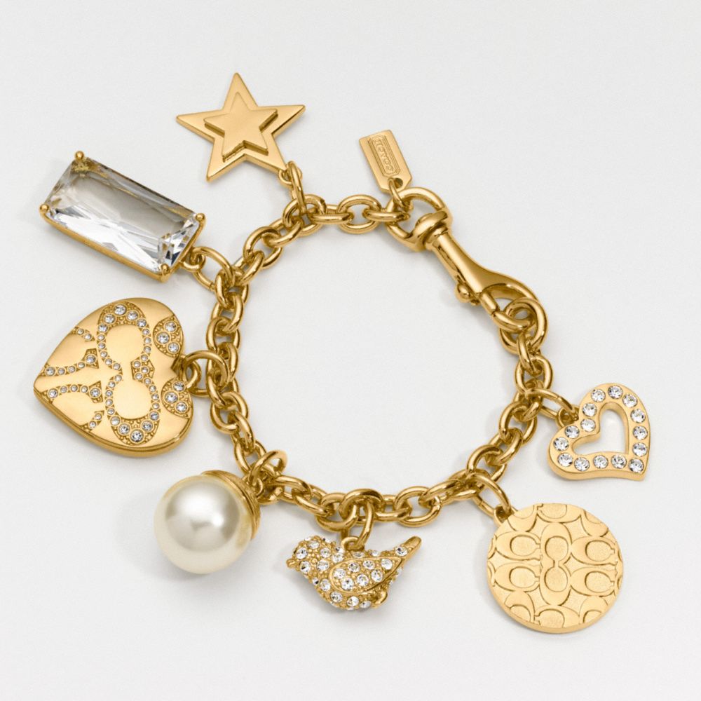 PAVE MULTI CHARM BRACELET $248.00