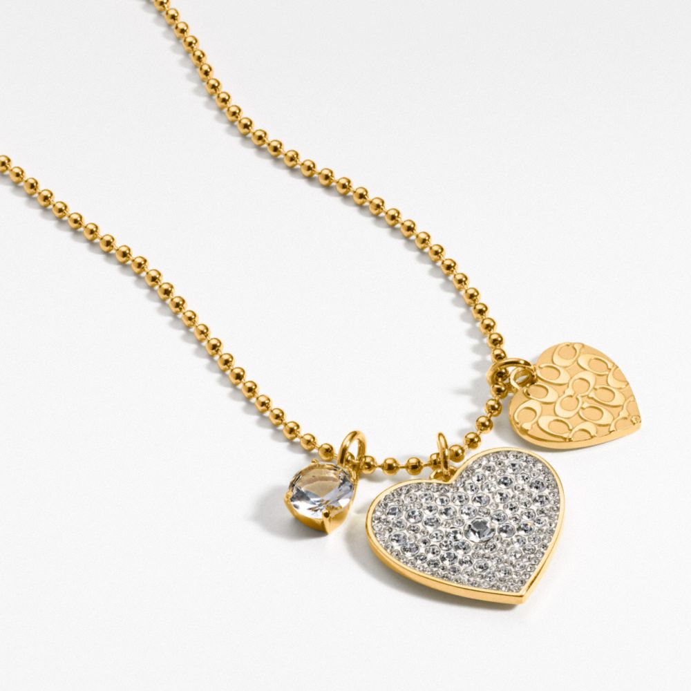 Pave Heart Pendant Necklace $148.00