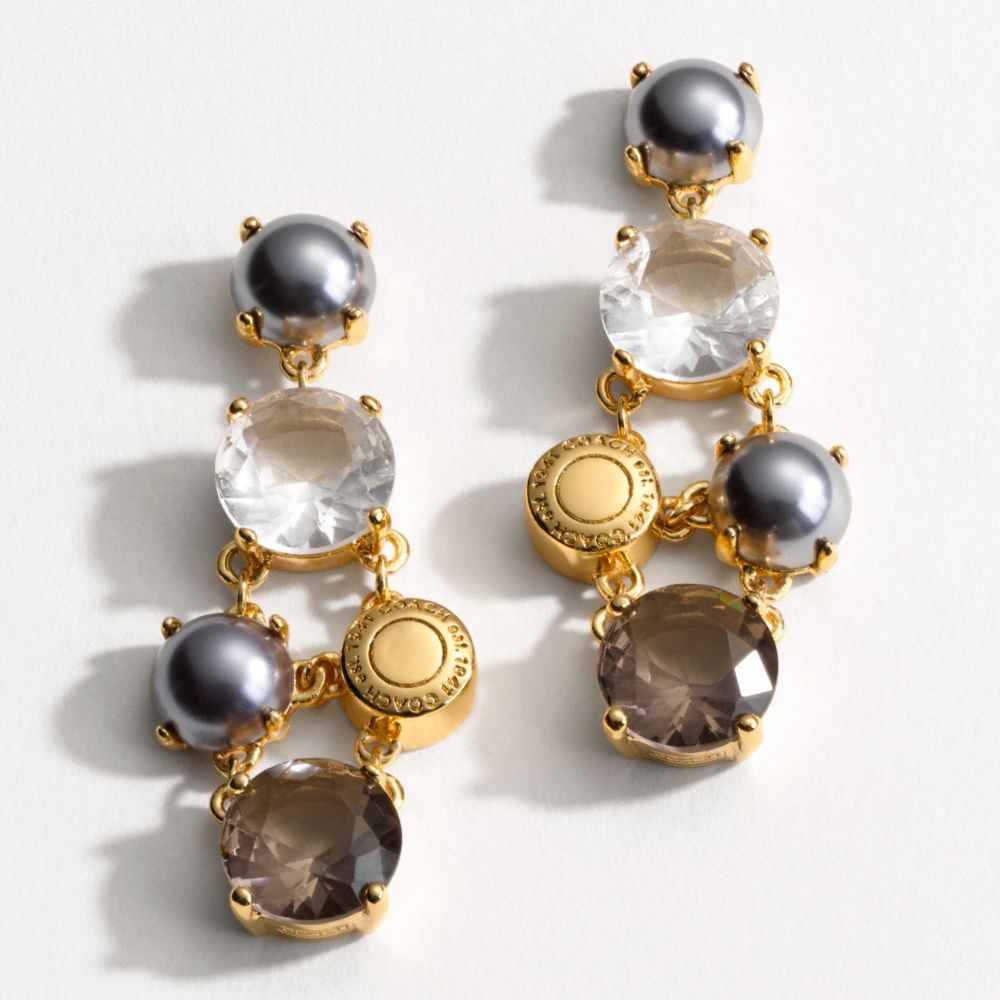 MULTI STONE SNAP EARRINGS $98.00