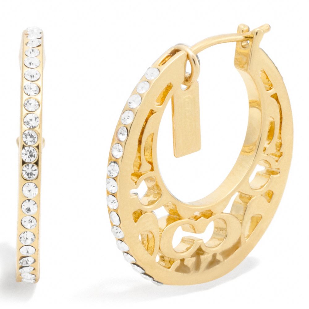 MIRANDA PAVE HUGGIE EARRINGS