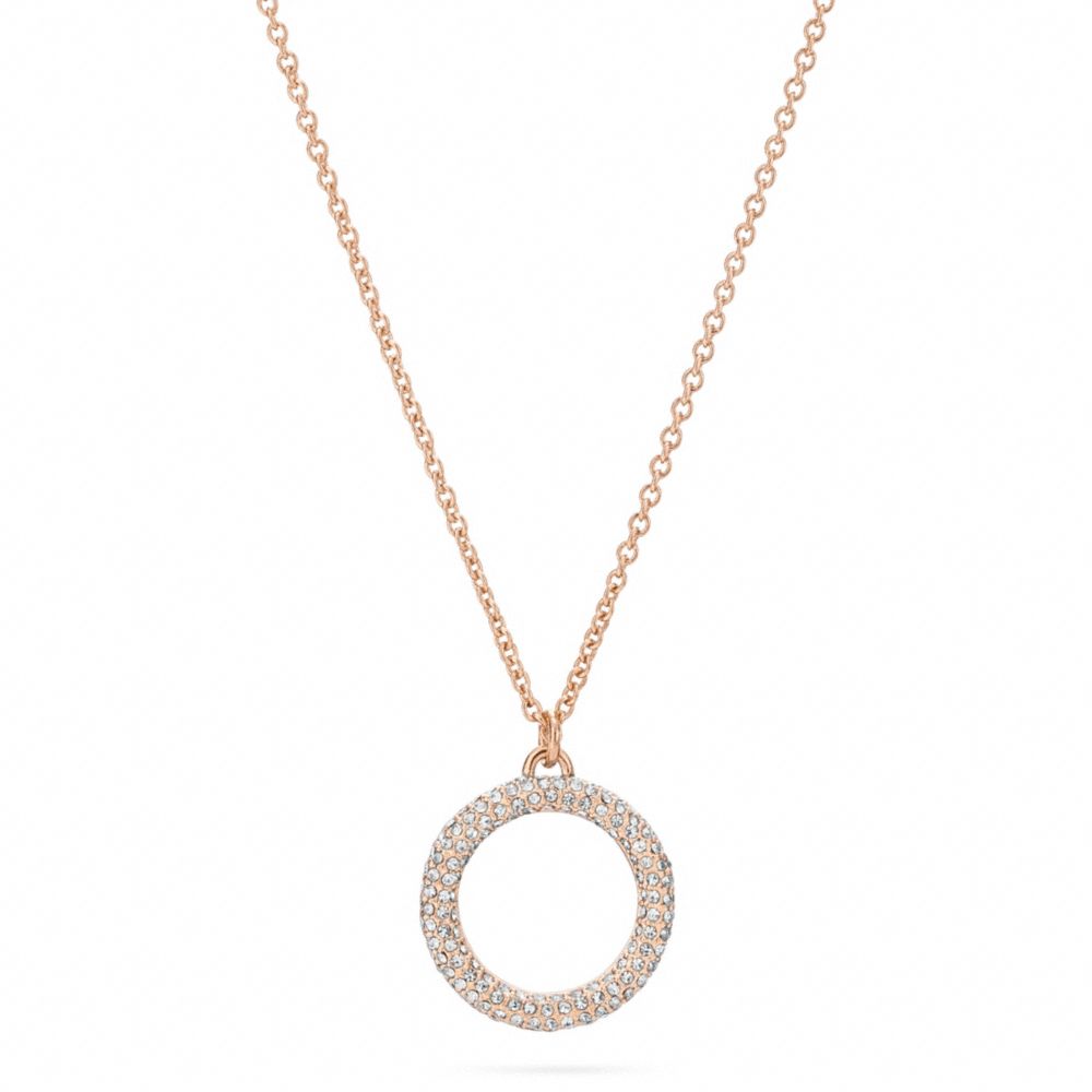 PAVE OPEN CIRCLE PENDANT NECKLACE