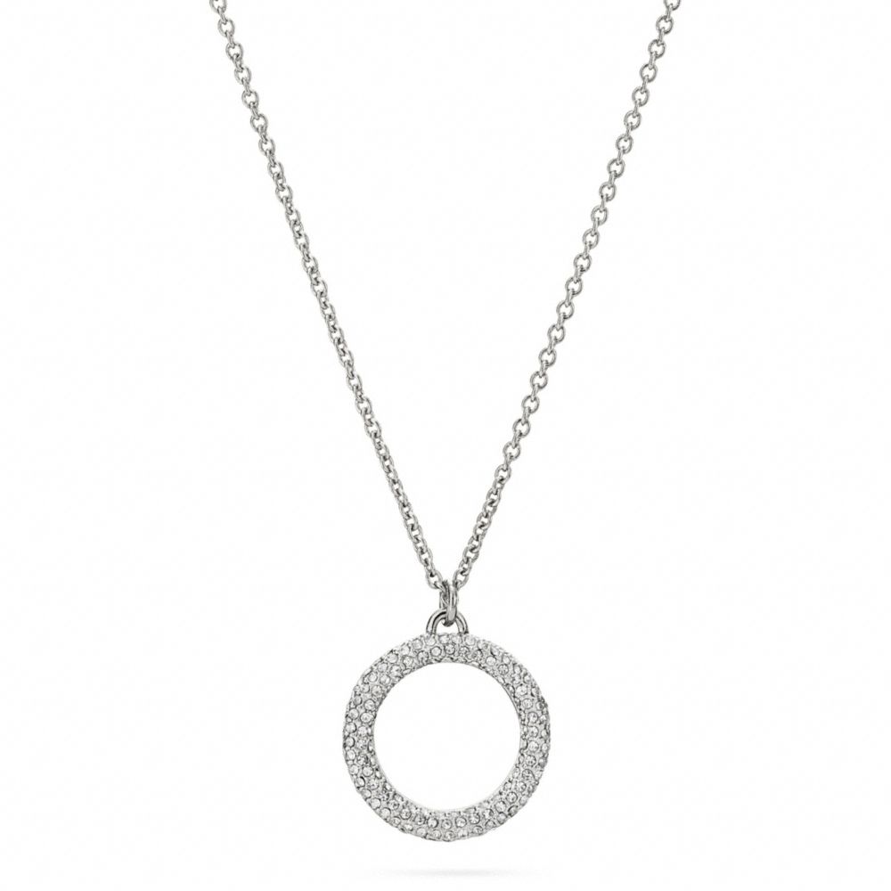 PAVE OPEN CIRCLE PENDANT NECKLACE