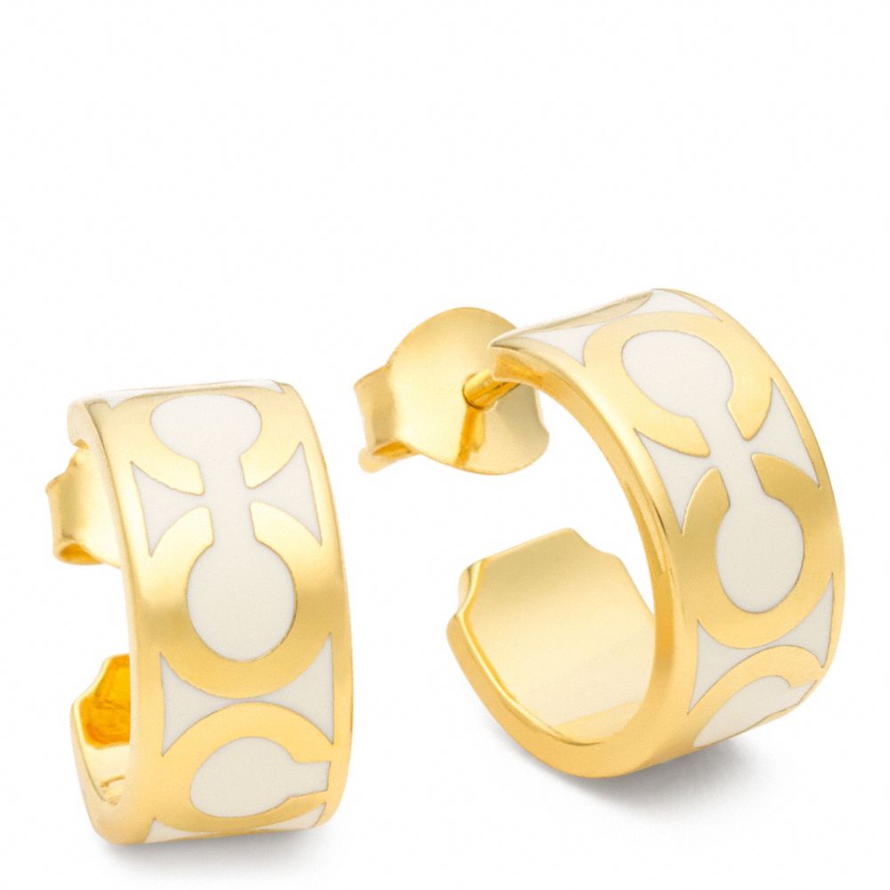 Small Op Art Hoop Earrings