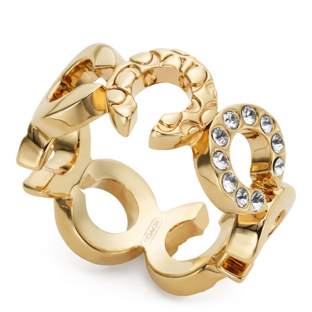 Pierced Op Art Ring