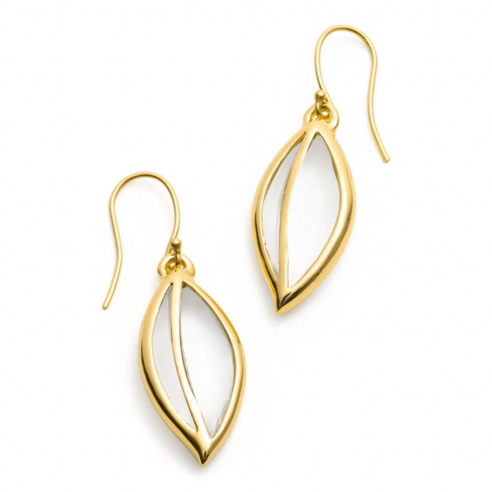 GLASS LEAF EARRING