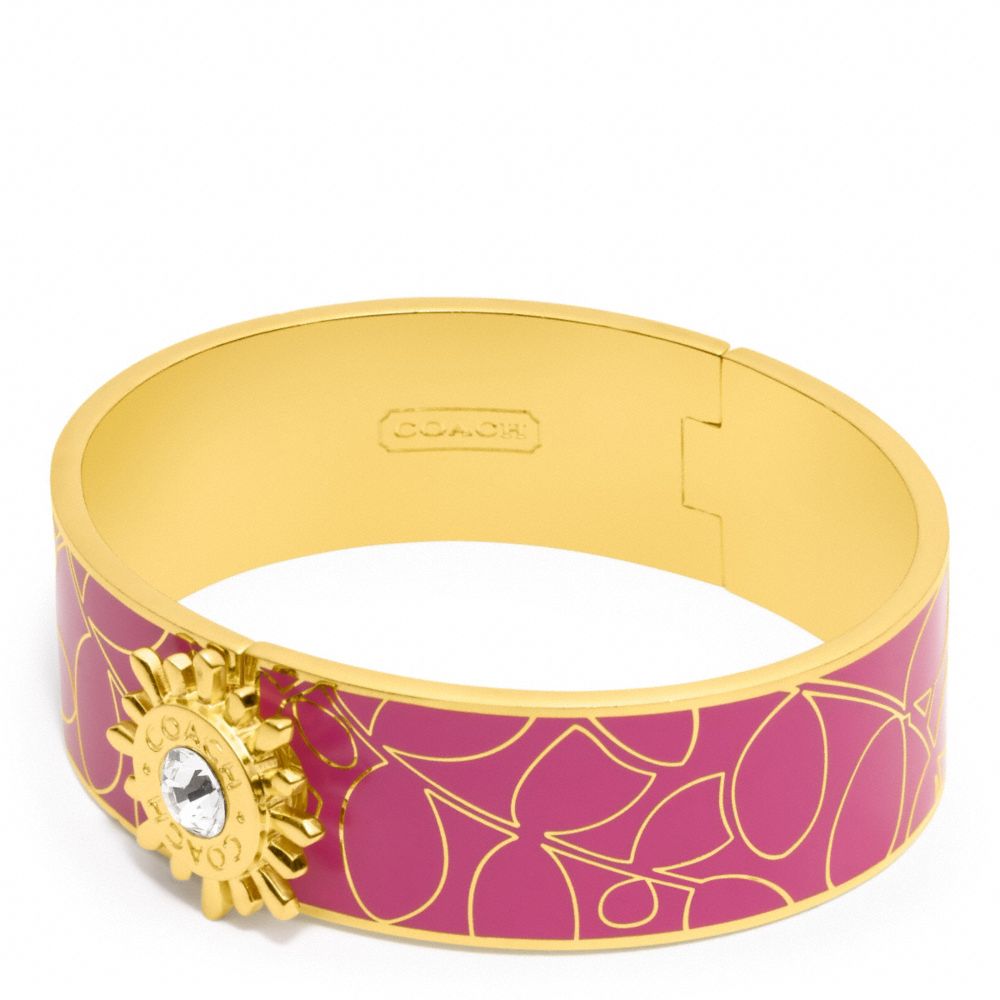 THREE QUARTER INCH HINGED PAVE SUN BANGLE