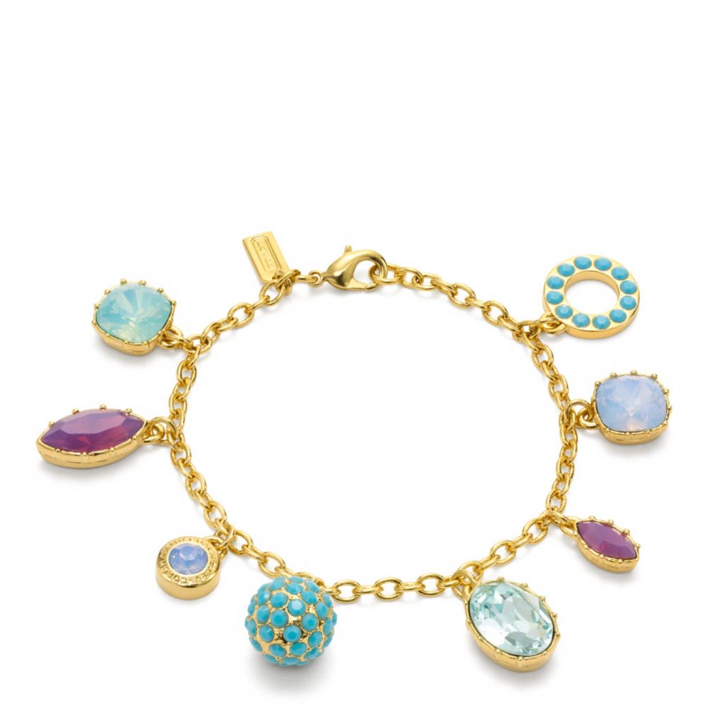 Multi Rhinestone Charm Bracelet