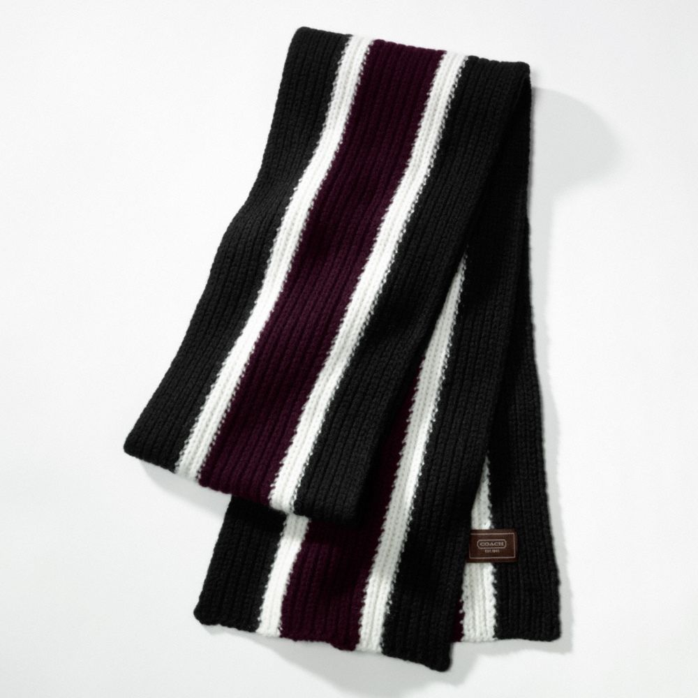 CHUNKY SCHOOLBOY RIBBED SCARF $138.00