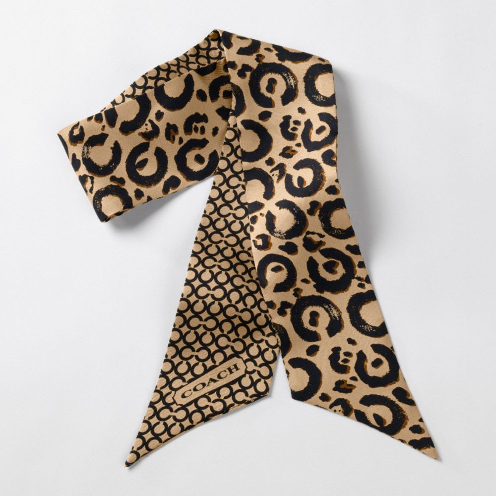 Coach Ocelot Op Art Ponytail Scarf $38.00