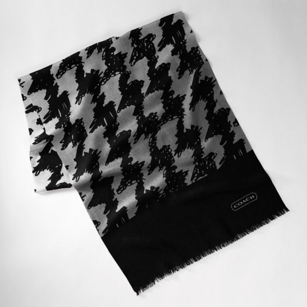 Scribble Houndstooth Scarf $128.00