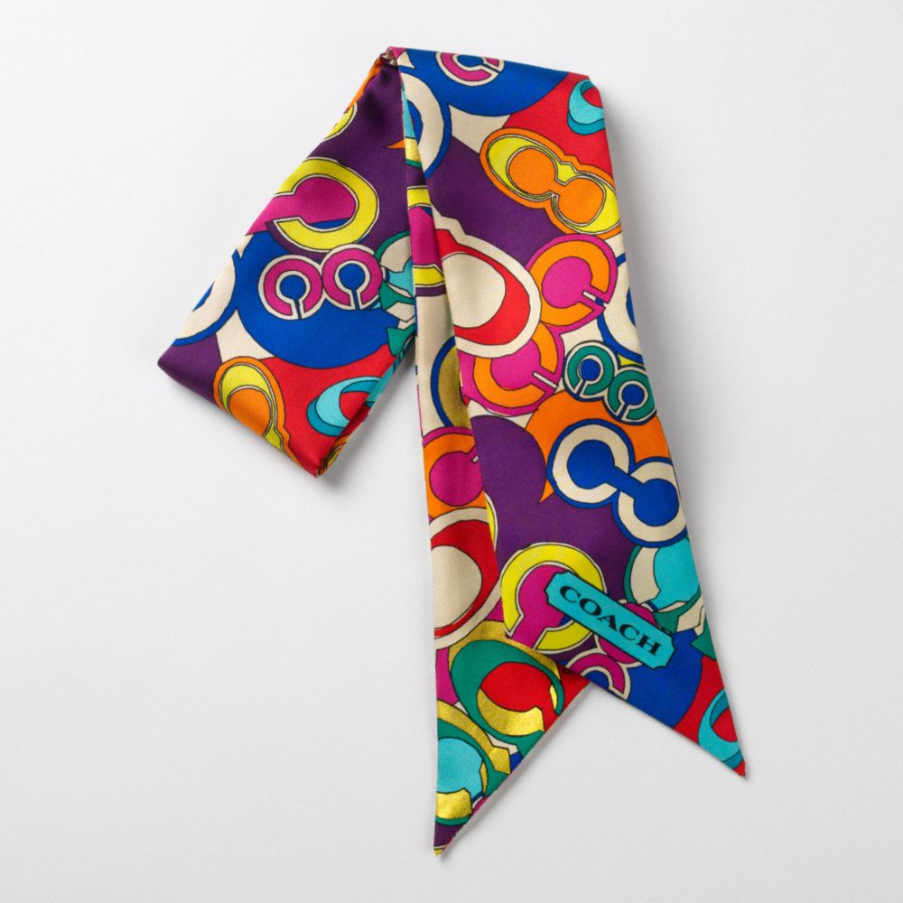 Metallic Pop Print Pony Scarf $38.00