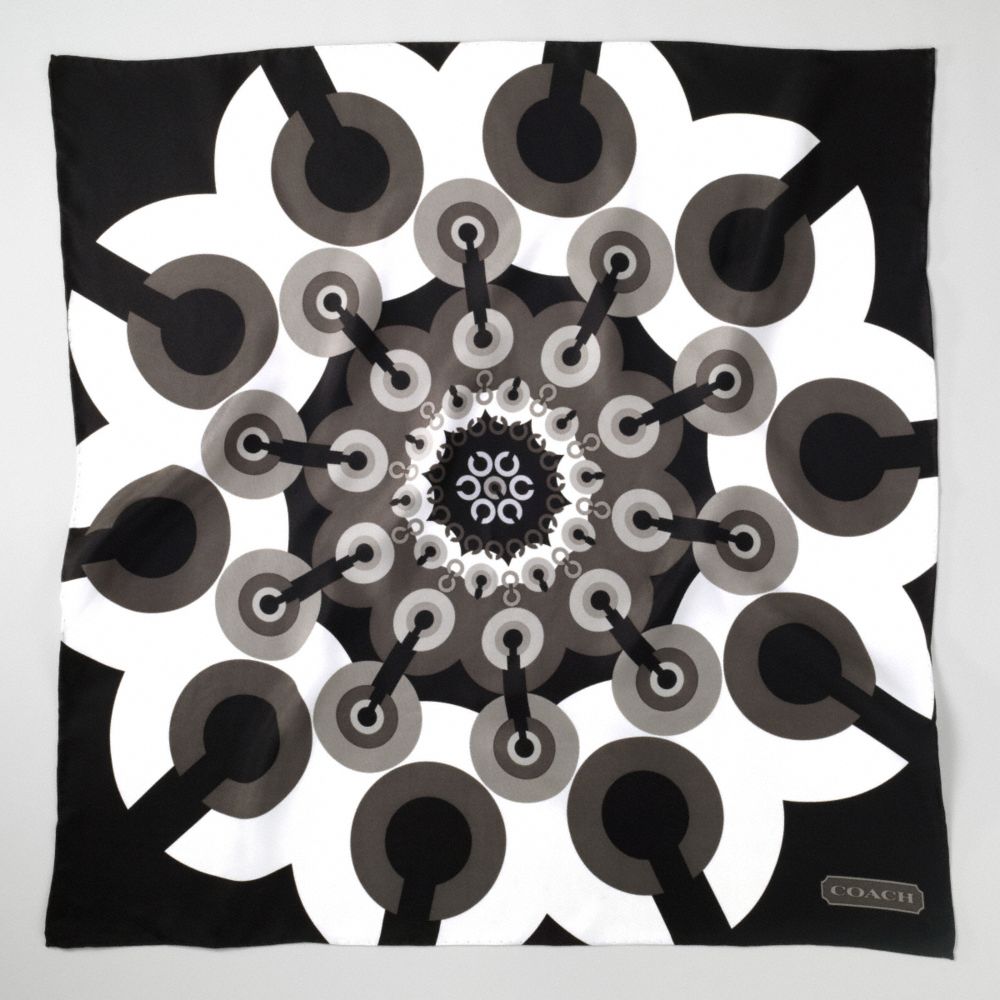 OP ART FLORAL SCARF $68.00