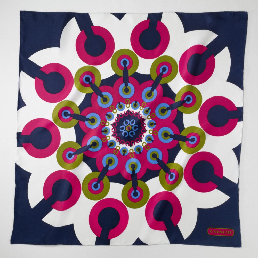 OP ART FLORAL SCARF $68.00
