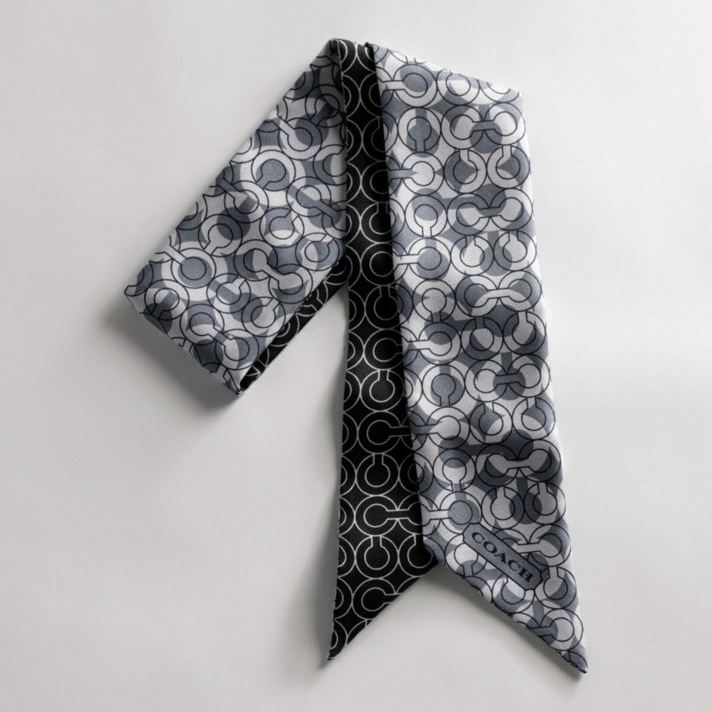 OUTLINE OP ART PONYTAIL SCARF $38.00