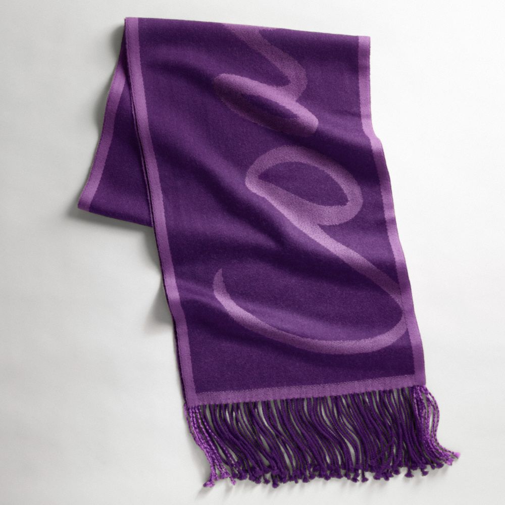 COACH SCRIPT MUFFLER $128.00
