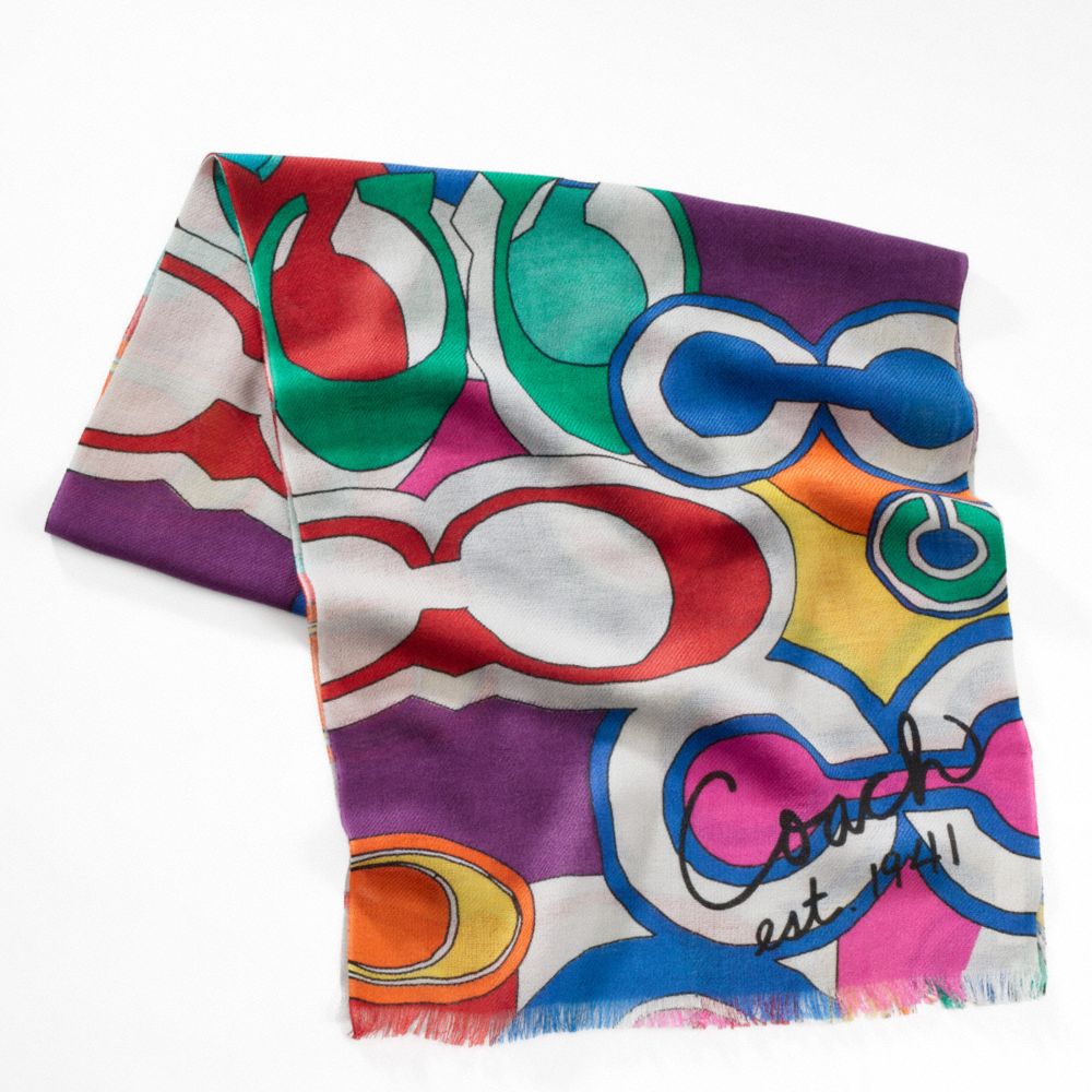 PRINTED OP C GRAPHIC SCARF $148.00