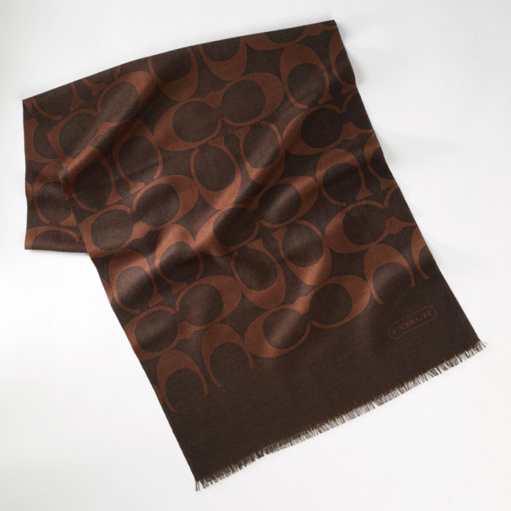 SIGNATURE OBLONG SCARF $98.00