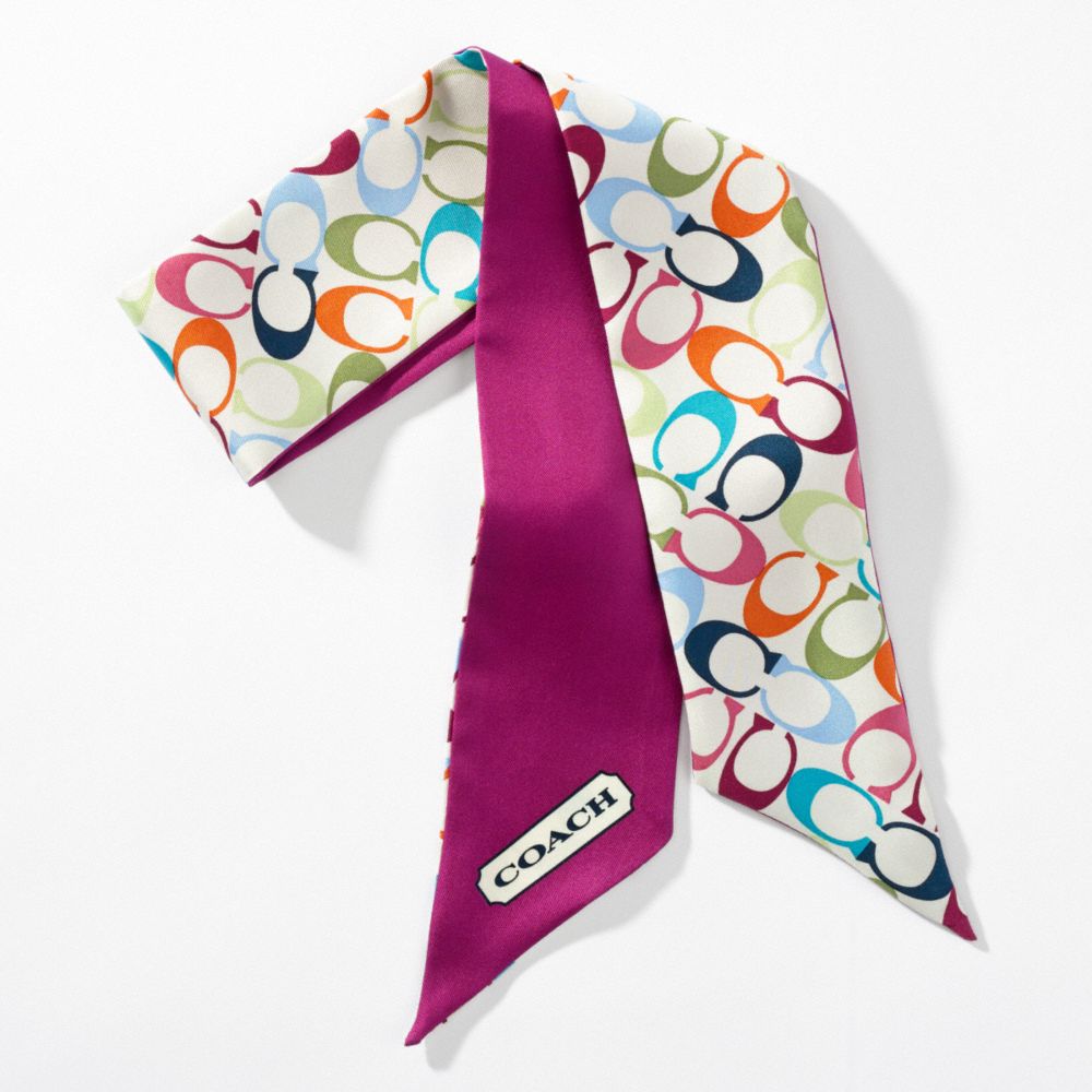 MULTI SIGNATURE PONYTAIL SCARF $38.00