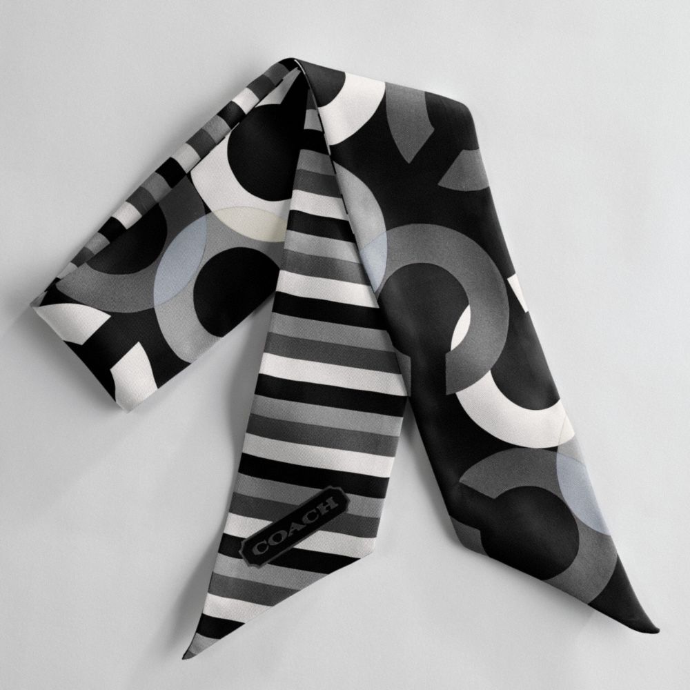 TOSSED OP ART PONYTAIL SCARF $38.00