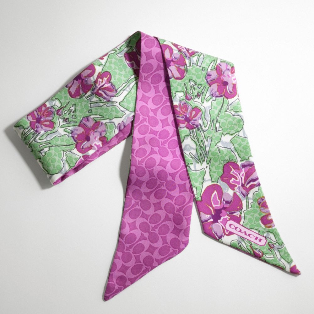 MADISON FLORAL SIGNATURE PONYTAIL SCARF $38.00