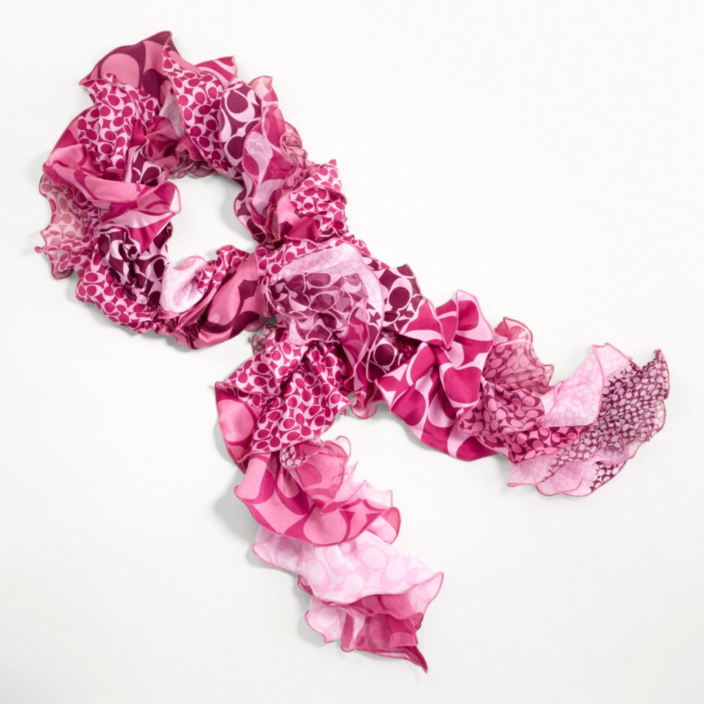 Coach :: Signature Ruffle Oblong Scarf :  mother gift ideas scarves scarf