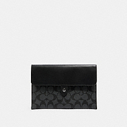 COACH Mini Tablet Sleeve In Signature Canvas - GUNMETAL/CHARCOAL - C2024