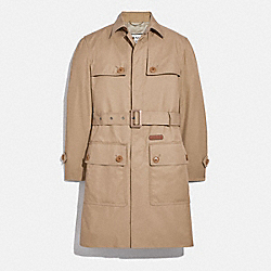 COACH Trench In Organic Cotton And Recycled Polyester - KHAKI - C3433