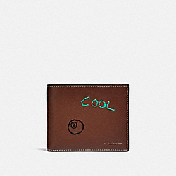 COACH 3 In 1 Wallet With Embroidery - SADDLE MULTI - C3847
