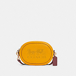 COACH CAMERA BAG WITH HORSE AND CARRIAGE - IM/OCHRE/VINTAGE MAUVE - C4056