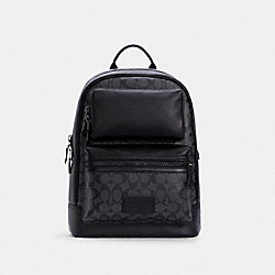 COACH RIDER BACKPACK IN SIGNATURE CANVAS - QB/CHARCOAL BLACK - C4145