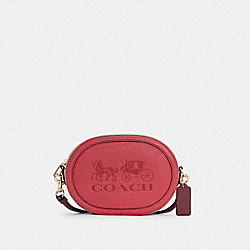 COACH CAMERA BAG IN COLORBLOCK WITH HORSE AND CARRIAGE - IM/POPPY/VINTAGE MAUVE - C4164