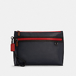 COACH CARRYALL POUCH IN COLORBLOCK - QB/MIDNIGHT MULTI - C4288