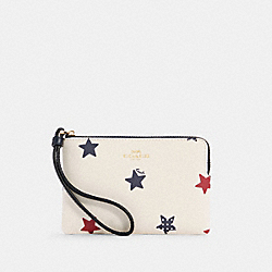 COACH CORNER ZIP WRISTLET WITH AMERICAN STAR PRINT - ONE COLOR - C4574