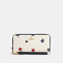 COACH LONG ZIP AROUND WALLET WITH AMERICAN STAR PRINT - ONE COLOR - C4575