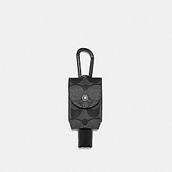 COACH HAND SANITIZER HOLDER IN SIGNATURE CANVAS - QB/CHARCOAL - C5593