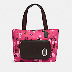 COACH COURT TOTE WITH HALFTONE FLORAL PRINT - IM/CONFETTI PINK MULTI - C5670
