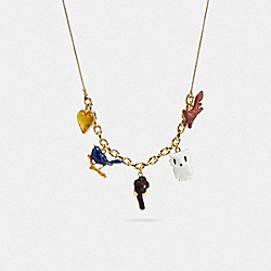 COACH Charm Chain Link Necklace - GOLD AND RESIN - C5727