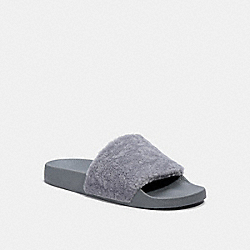 COACH Slide With Shearling - GREY - C7094