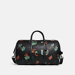 COACH Venturer Bag With Dreamy Leaves Print - GUNMETAL/BLACK MULTI - C8205