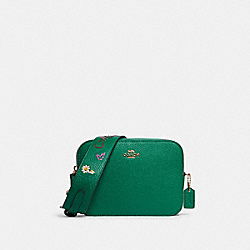 COACH Mini Camera Bag With Diary Embroidery - GOLD/GREEN MULTI - C8373