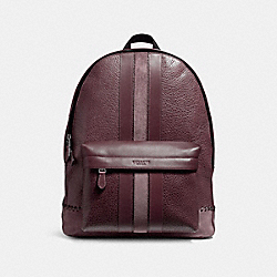 COACH CHARLES BACKPACK WITH BASEBALL STITCH - BLACK ANTIQUE NICKEL/OXBLOOD - F11250