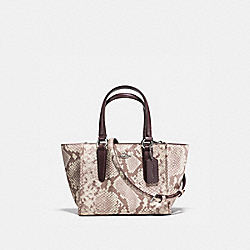 CROSBY CARRYALL 21 IN PYTHON EMBOSSED LEATHER - COACH f11762 -  SILVER/CHALK MULTI