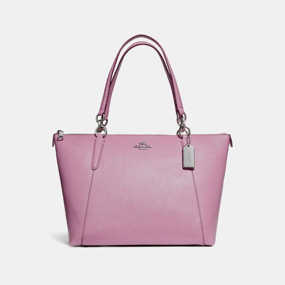 COACH AVA TOTE IN GLITTER CROSSGRAIN LEATHER - SILVER/LILAC - F11900