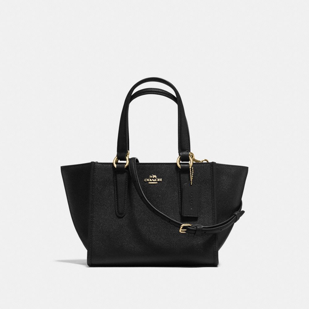 CROSBY CARRYALL 21 IN CROSSGRAIN LEATHER - COACH f11925 - LIGHT  GOLD/BLACK