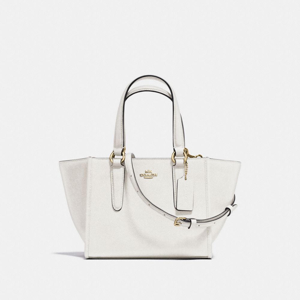 CROSBY CARRYALL 21 IN CROSSGRAIN LEATHER - COACH f11925 - IMITATION GOLD/CHALK